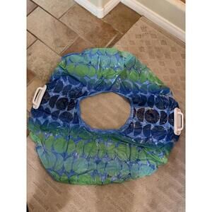 Target Round Blue green Inflatable Pool Float With Handles